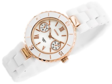 ZEGAREK DAMSKI LONGBO - CHANNEL - white/gold (zx610a) ZEGAREK DAMSKI LONGBO - CHANNEL - white/gold (zx610a)
