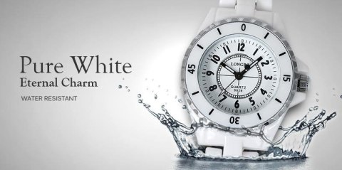 ZEGAREK DAMSKI LONGBO - CHANNEL - white/gold (zx610a) ZEGAREK DAMSKI LONGBO - CHANNEL - white/gold (zx610a)