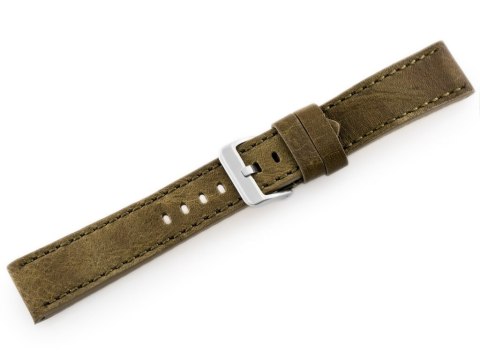 Pasek skórzany do zegarka W48 - PREMIUM - oliwkowy - 24mm Pasek skórzany do zegarka W48 - PREMIUM - oliwkowy - 24mm