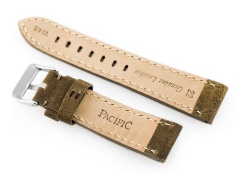 Pasek skórzany do zegarka W48 - PREMIUM - oliwkowy - 24mm Pasek skórzany do zegarka W48 - PREMIUM - oliwkowy - 24mm