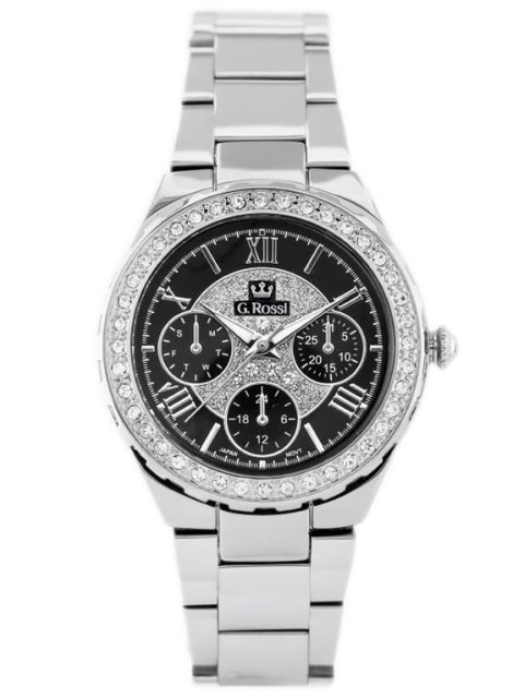 ZEGAREK G. ROSSI - ALORE (zg646d) silver/black + BOX