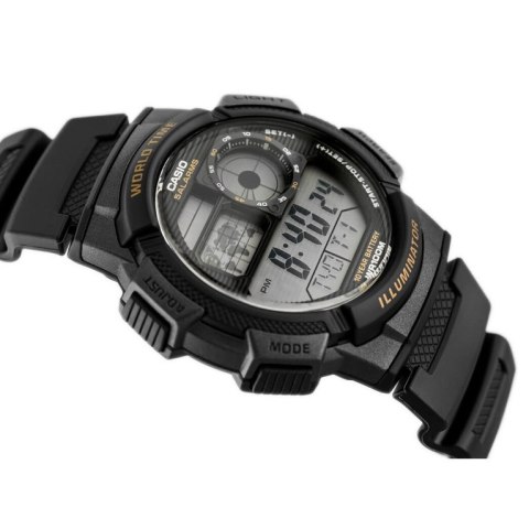 ZEGAREK MĘSKI CASIO AE-1000W-1AV - WORLD TIME + BOX ZEGAREK MĘSKI CASIO AE-1000W-1AV - WORLD TIME + BOX