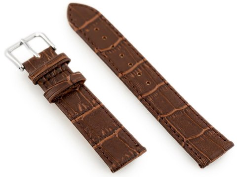 Pasek skórzany do zegarka W41 - ciemny brąz - 18mm Pasek skórzany do zegarka W41 - ciemny brąz - 18mm