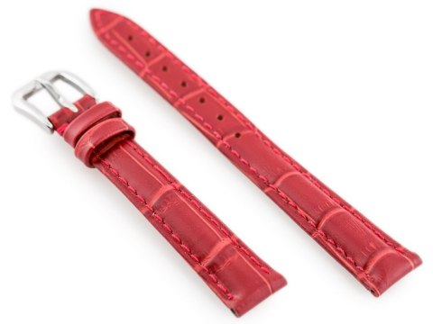 Pasek skórzany do zegarka W64 - czerwony - 14mm Pasek skórzany do zegarka W64 - czerwony - 14mm