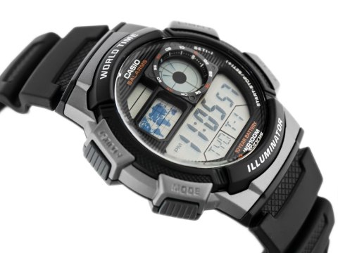 ZEGAREK MĘSKI CASIO AE-1000W 1BVDF (zd073g) - WORLD TIME + BOX ZEGAREK MĘSKI CASIO AE-1000W 1BVDF (zd073g) - WORLD TIME + BOX