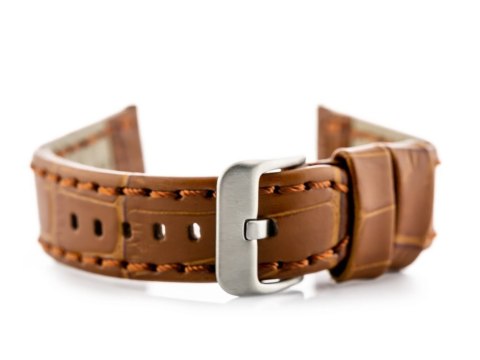Pasek skórzany do zegarka W49 - camel - 20mm Pasek skórzany do zegarka W49 - camel - 20mm