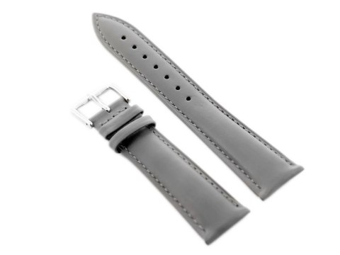 Pasek skórzany do zegarka W94 - szary - 22mm Pasek skórzany do zegarka W94 - szary - 22mm