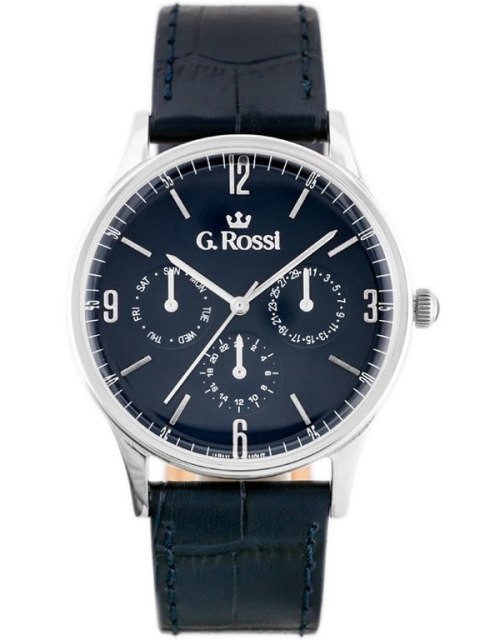 ZEGAREK G. ROSSI - 10737A-6F1 (zg258e) blue/silver + BOX ZEGAREK G. ROSSI - 10737A-6F1 (zg258e) blue/silver + BOX