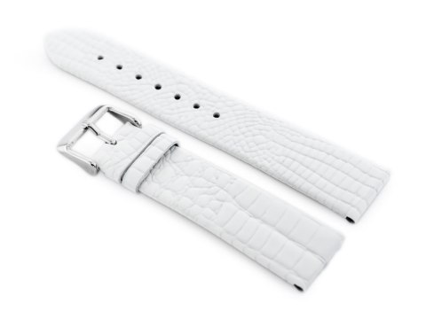 Pasek skórzany do zegarka W57 - biały - 22mm Pasek skórzany do zegarka W57 - biały - 22mm