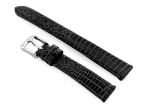 Pasek skórzany do zegarka W57 - czarny - 12mm Pasek skórzany do zegarka W57 - czarny - 12mm