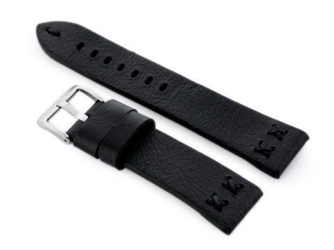 Pasek skórzany do zegarka W79 czarny - 22mm Pasek skórzany do zegarka W79 czarny - 22mm