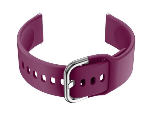 Pasek gumowy do smartwatch U01 - fiolet/srebrny - 18mm Pasek gumowy do smartwatch U01 - fiolet/srebrny - 18mm