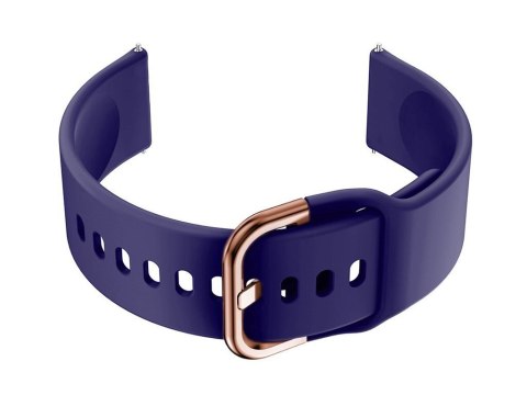 Pasek gumowy do smartwatch U01 - granat/rosegold - 18mm Pasek gumowy do smartwatch U01 - granat/rosegold - 18mm
