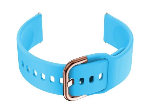 Pasek gumowy do smartwatch U01 - niebieski/r.gold - 20mm Pasek gumowy do smartwatch U01 - niebieski/r.gold - 20mm