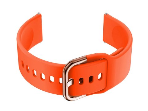 Pasek gumowy do smartwatch U01 - pomarańczowy/r.gold - 18mm Pasek gumowy do smartwatch U01 - pomarańczowy/r.gold - 18mm