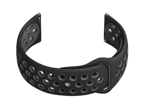 Pasek gumowy do smartwatch U11 - czarny/szary - 22mm Pasek gumowy do smartwatch U11 - czarny/szary - 22mm