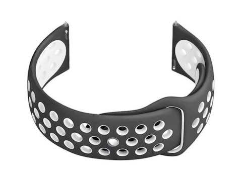 Pasek gumowy do smartwatch U11 - szary/biały - 22mm Pasek gumowy do smartwatch U11 - szary/biały - 22mm