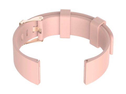 Pasek gumowy do zegarka U15 - różowy/rosegold - 22mm Pasek gumowy do zegarka U15 - różowy/rosegold - 22mm