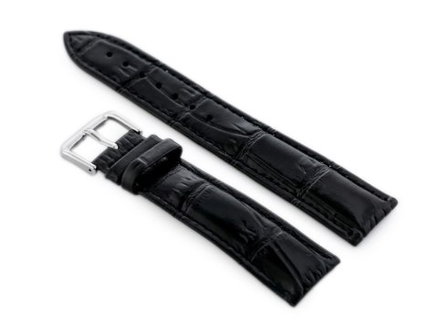 Pasek skórzany do zegarka W102L czarny - 24mm Pasek skórzany do zegarka W102L czarny - 24mm