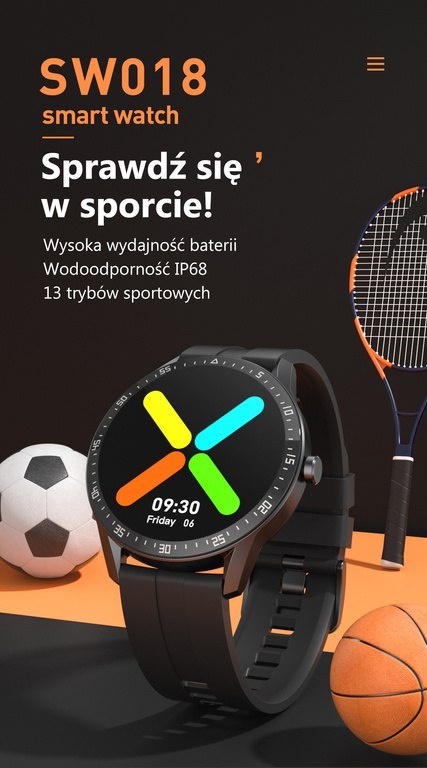 SMARTWATCH MĘSKI G. Rossi SW018-4 black/red (sg012d) WŁASNE TARCZE SMARTWATCH MĘSKI G. Rossi SW018-4 black/red (sg012d) WŁASNE TARCZE