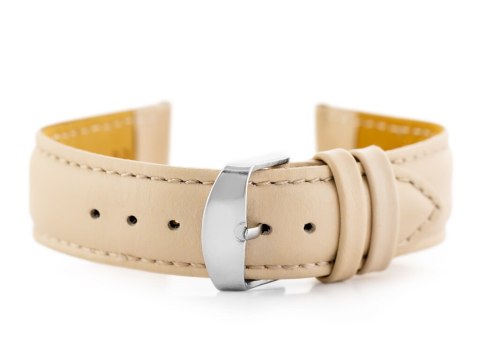 Pasek skórzany do zegarka W83L - beżowy - 22mm Pasek skórzany do zegarka W83L - beżowy - 22mm