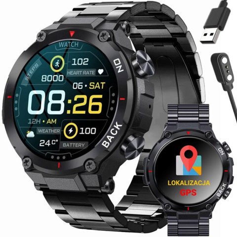 SMARTWATCH MĘSKI GRAVITY GT8-2 - z GPS (sg017b) SMARTWATCH MĘSKI GRAVITY GT8-2 - z GPS (sg017b)
