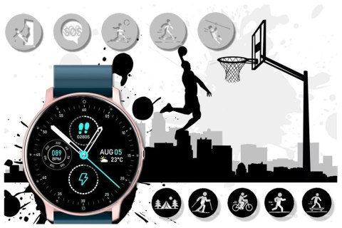 SMARTWATCH UNISEX GRAVITY GT1-4 - PULSOMETR, WŁASNE TARCZE (sg015d) SMARTWATCH UNISEX GRAVITY GT1-4 - PULSOMETR, WŁASNE TARCZE (sg015d)
