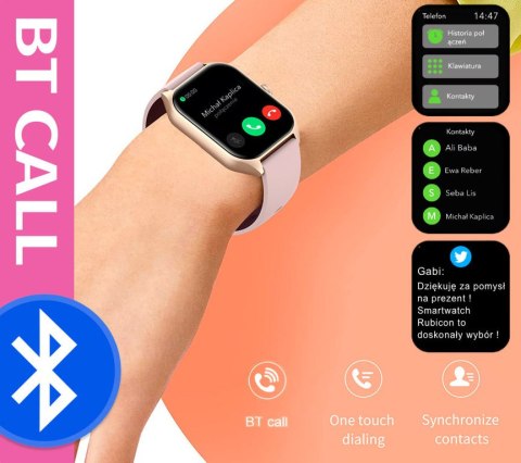 SMARTWATCH UNISEX Rubicon RNCF03 - ROZMOWY BLUETOOTH, ALWAYS ON DISPLAY (sr049e) SMARTWATCH UNISEX Rubicon RNCF03 - ROZMOWY BLUETOOTH, ALWAYS ON DISPLAY (sr049e)