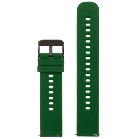 Pasek gumowy do zegarka U27 - ciemnozielony/czarny - 22mm Pasek gumowy do zegarka U27 - ciemnozielony/czarny - 22mm
