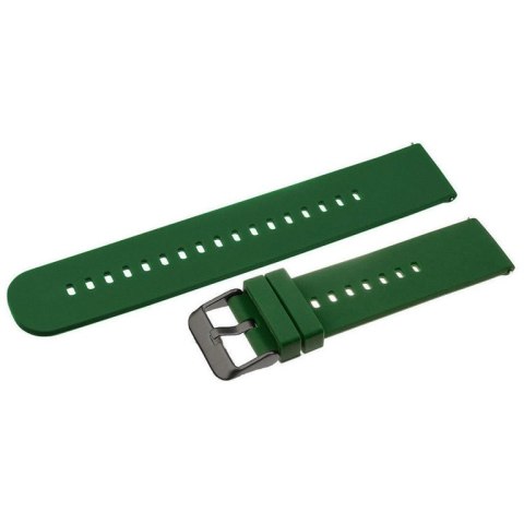 Pasek gumowy do zegarka U27 - ciemnozielony/czarny - 22mm Pasek gumowy do zegarka U27 - ciemnozielony/czarny - 22mm