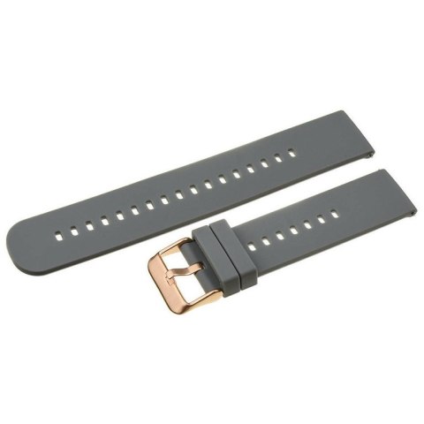 Pasek gumowy do zegarka U27 - ciemny szary/rosegold - 20mm Pasek gumowy do zegarka U27 - ciemny szary/rosegold - 20mm
