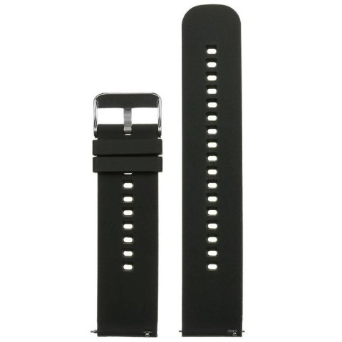 Pasek gumowy do zegarka U27 - czarny/srebrny - 18mm Pasek gumowy do zegarka U27 - czarny/srebrny - 18mm