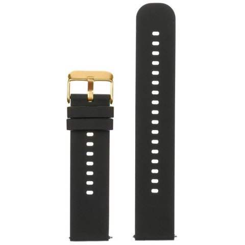 Pasek gumowy do zegarka U27 - czarny/złoty - 22mm Pasek gumowy do zegarka U27 - czarny/złoty - 22mm