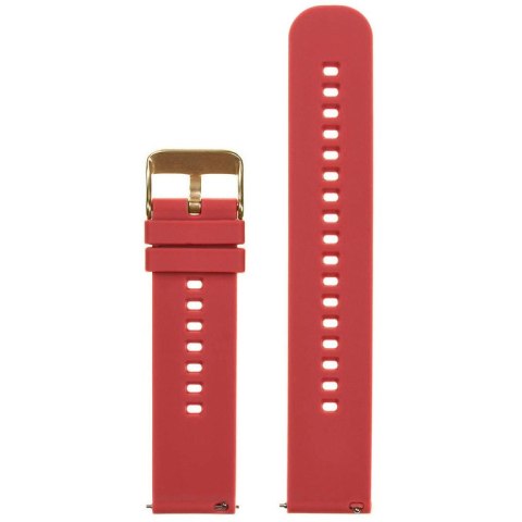 Pasek gumowy do zegarka U27 - czerwony/złoty - 20mm Pasek gumowy do zegarka U27 - czerwony/złoty - 20mm