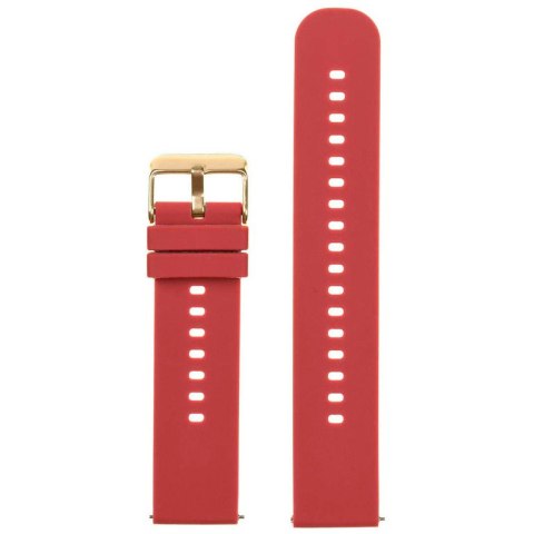 Pasek gumowy do zegarka U27 - czerwony/złoty - 22mm Pasek gumowy do zegarka U27 - czerwony/złoty - 22mm