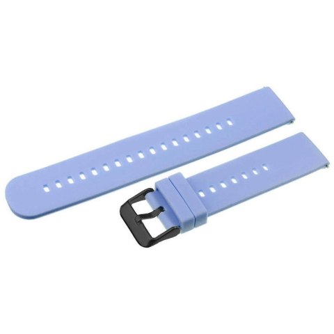 Pasek gumowy do zegarka U27 - jasnofioletowy/czarny - 22mm Pasek gumowy do zegarka U27 - jasnofioletowy/czarny - 22mm