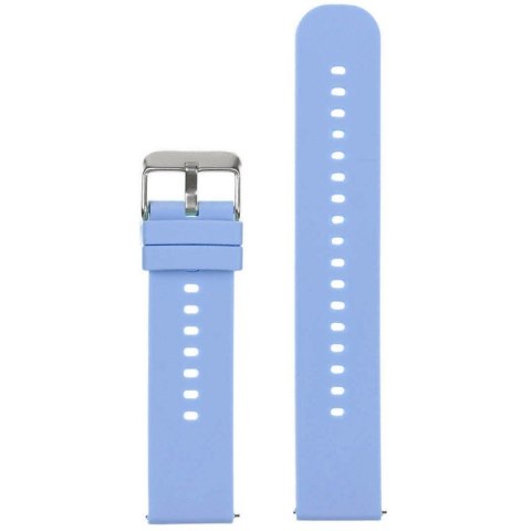 Pasek gumowy do zegarka U27 - jasnofioletowy/srebrny - 22mm Pasek gumowy do zegarka U27 - jasnofioletowy/srebrny - 22mm