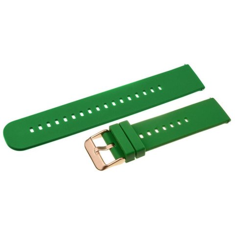 Pasek gumowy do zegarka U27 - zielony/rosegold - 18mm Pasek gumowy do zegarka U27 - zielony/rosegold - 18mm