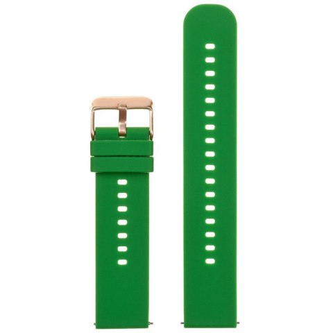 Pasek gumowy do zegarka U27 - zielony/rosegold - 20mm Pasek gumowy do zegarka U27 - zielony/rosegold - 20mm