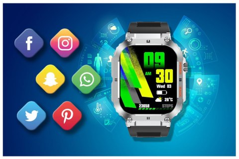 SMARTWATCH MĘSKI GRAVITY GT6-5 - WYKONYWANIE POŁĄCZEŃ, MONITOR SNU (sg020e) SMARTWATCH MĘSKI GRAVITY GT6-5 - WYKONYWANIE POŁĄCZEŃ, MONITOR SNU (sg020e)