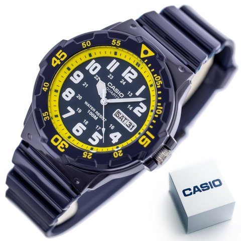 ZEGAREK MĘSKI CASIO MRW-200HC-2BVDF 10 Bar (zd174a) + BOX ZEGAREK MĘSKI CASIO MRW-200HC-2BVDF 10 Bar (zd174a) + BOX