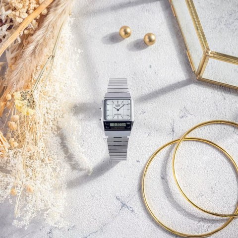 ZEGAREK UNISEX CASIO Vintage Dual Time AQ-800E-7A + BOX ZEGAREK UNISEX CASIO Vintage Dual Time AQ-800E-7A + BOX
