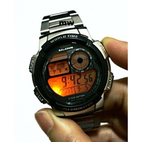 ZEGAREK MĘSKI CASIO AE-1000WD 1A (zd073h) - WORLD TIME + BOX ZEGAREK MĘSKI CASIO AE-1000WD 1A (zd073h) - WORLD TIME + BOX