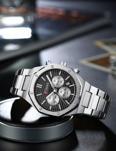 ZEGAREK MĘSKI CURREN 8440 CHRONO (zc047b) + BOX ZEGAREK MĘSKI CURREN 8440 CHRONO (zc047b) + BOX