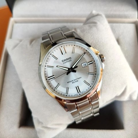 Zegarek Męski Casio MTS-100D-7A+ BOX (zd236b) SZAFIR Zegarek Męski Casio MTS-100D-7A+ BOX (zd236b) SZAFIR