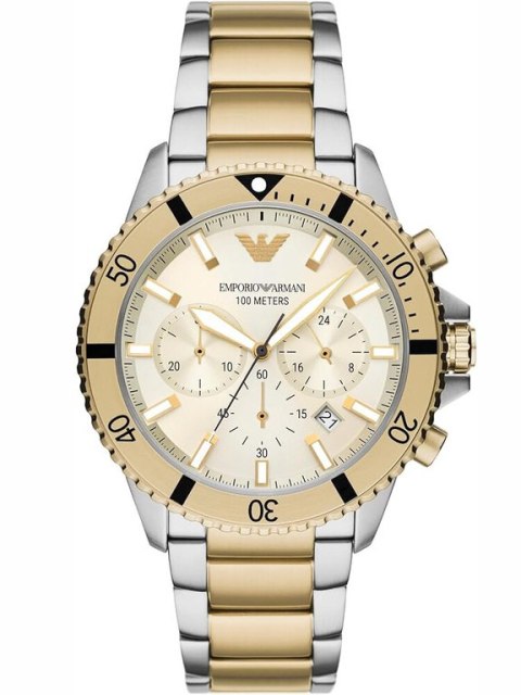 ZEGAREK MĘSKI EMPORIO ARMANI AR11606 Two-Tone Chronograph + BOX ZEGAREK MĘSKI EMPORIO ARMANI AR11606 Two-Tone Chronograph + BOX