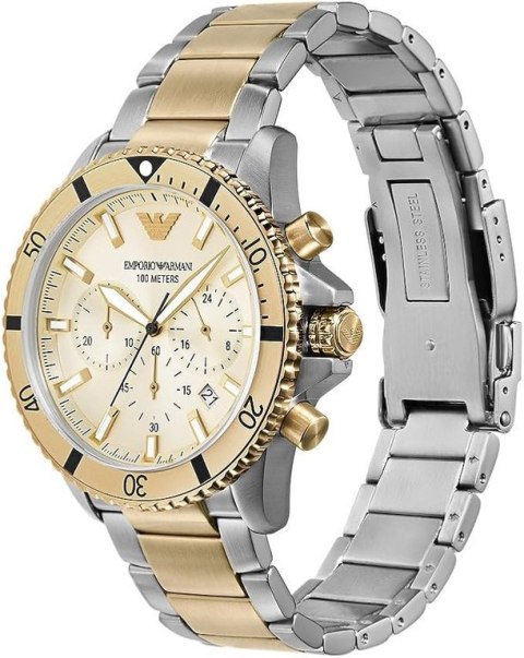 ZEGAREK MĘSKI EMPORIO ARMANI AR11606 Two-Tone Chronograph + BOX ZEGAREK MĘSKI EMPORIO ARMANI AR11606 Two-Tone Chronograph + BOX