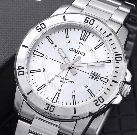 Zegarek Męski Casio MTP-VD01D-7CVUDF (zd185k) + BOX Zegarek Męski Casio MTP-VD01D-7CVUDF (zd185k) + BOX