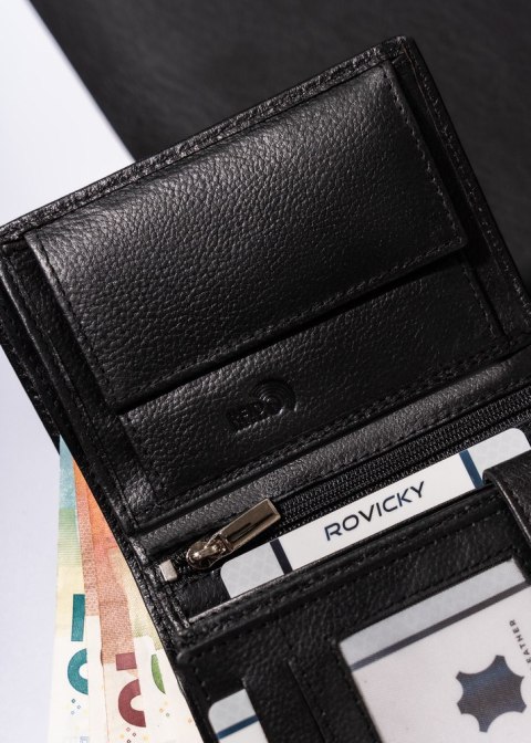 Skórzany portfel męski z ochroną kart RFID Protect Skórzany portfel męski z ochroną kart RFID Protect
