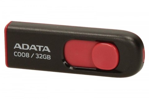ADATA | C008 | 32 GB | USB 2.0 | Czarny/Czerwony ADATA | C008 | 32 GB | USB 2.0 | Czarny/Czerwony